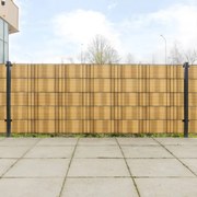 Telas de varanda 5 pcs 255x19 cm vime PE castanho-claro