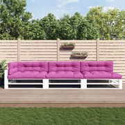 vidaXL Almofadões para móveis de paletes 7 pcs tecido rosa