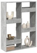 vidaXL Divisória 100x33x135 cm derivados de madeira cinzento cimento