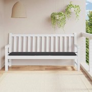Almofadão p/ banco de jardim 200x50x4 cm tecido preto