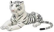 vidaXL Tigre de peluche, branco, XXL