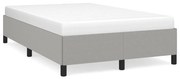 vidaXL Estrutura de cama sem colchão cinza claro tecido