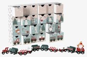 Calendário do Advento com brinquedos, em madeira FSC® vermelho