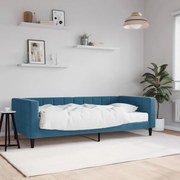 vidaXL Sofá-cama com colchão 90x200 cm veludo azul