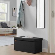 Banco com espaço de arrumação 38 x 76 x 38 cm Preto