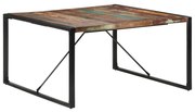 Mesa de jantar 140x140x75 cm madeira recuperada maciça