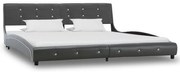 vidaXL Estrutura de cama 180x200 cm couro artificial cinzento