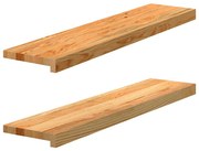 Soleiras da janela 2 pcs 90x20x2 cm carvalho castanho-claro