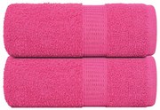vidaXL Toalhas de bidé FROGN 2 pcs 30x50 cm 360 g/m² rosa