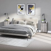vidaXL Mesas de cabeceira 2pcs 40x35x70 cm deriv. madeira cinza sonoma