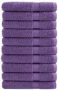 vidaXL Toalhas premium SOLUND 10 pcs 100x200 cm 600 gsm roxo