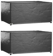 Capas p/ mobília de jardim 2pcs 8 ilhós 160x120x75cm retangular