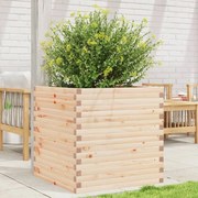 vidaXL Vaso/floreira de jardim 70x70x68,5 cm madeira de pinho maciça