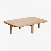 Mesa De Centro Retangular De Madeira Treveris Castanho Roble - Sklum