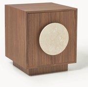 Mesa de cabeceira com tampo em travertino Holden