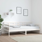 vidaXL Sofá-cama 90x190 cm madeira de pinho maciça branco