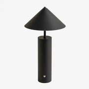 Lâmpada De Mesa Led Sem Fios Em Metal Mayra Preto - Sklum