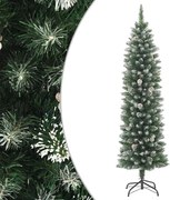 vidaXL Árvore de Natal artificial fina com suporte PVC 180 cm
