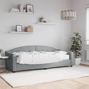 vidaXL Sofá-cama com colchão 80x200 cm tecido cinzento-claro