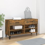 vidaXL Sapateira 102x35x55 cm derivados de madeira carvalho fumado