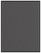 vidaXL Capacho às riscas preto e cinzento 90x120 cm