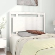 vidaXL Cabeceira de cama 105,5x4x100 cm madeira de pinho maciça branco