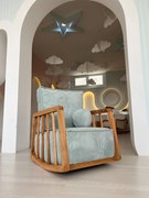 Cadeira Wing Sallanan – Azul – 50 cm x 63 cm x 72 cm