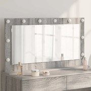 vidaXL Espelho de Toucador Cinza Sonoma Aglomerado de Partículas, Vidro