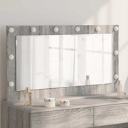 vidaXL Espelho de Vaidade Retangular Cinza Sonoma 100 x 55 x 18 cm