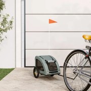 vidaXL Reboque bicicleta animais tecido oxford/ferro cinzento