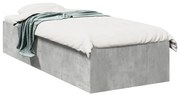 vidaXL Estrutura de cama 90x200 cm derivados de madeira cinza sonoma