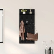 vidaXL Cabideiro de Parede Carvalho Preto 40 x 10 x 90 cm