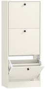 HOMCOM Sapateira Estreita com 3 Portas Sapateira para Entrada com Prateleiras Ajustáveis para 12 Pares de Sapatos 47x28x115 cm Branco | Aosom Portugal