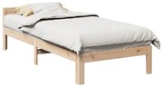 vidaXL Estrutura de cama sem colchão 80x200 cm madeira de pinho maciça