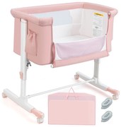 Berço portátil dobrável fácil com 7 alturas ajustáveis