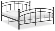 vidaXL Estrutura de cama em metal 160x200 cm preto