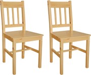 vidaXL Cadeiras de jantar 2 pcs madeira de pinho