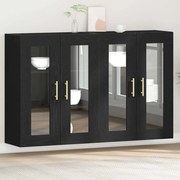 vidaXL Armários Suspensos 2 peças Carvalho Preto 69,5 x 34 x 90 cm em Madeira Engenharia