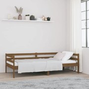 vidaXL Sofá-cama 90x190 cm madeira de pinho maciça castanho mel