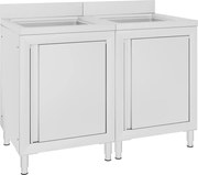 vidaXL Armários c/ lava-louça cozinha com. 2pcs 60x60x96cm aço inoxid.