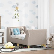 vidaXL Estrutura de Cama para Criança com Cabeceira Cinzento-claro