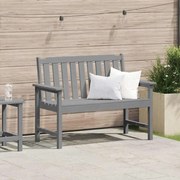 vidaXL Banco de Jardim Cinza Claro 120 cm HDPE