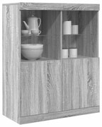 vidaXL Aparador 81x37x100 cm derivados de madeira cinzento sonoma