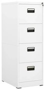 vidaXL Arquivador 46x62x133 cm aço branco
