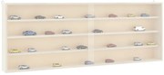 vidaXL Vitrine de colecionador de madeira com portas 100x8,5x37 cm