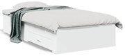 vidaXL Estrutura de cama c/ gavetas 90x200 cm derivados madeira branco