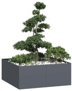 vidaXL Vaso floreira 100x100x40 cm aço antracite