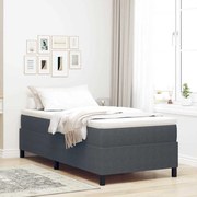 Cama Box vidaXL Cinza Escuro 80x200 cm Tecido Cotelê