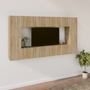 vidaXL Conjunto móveis de TV 8 pcs madeira processada carvalho sonoma