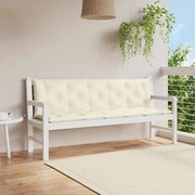 Almofadões banco jardim 2 pcs tecido oxford branco nata